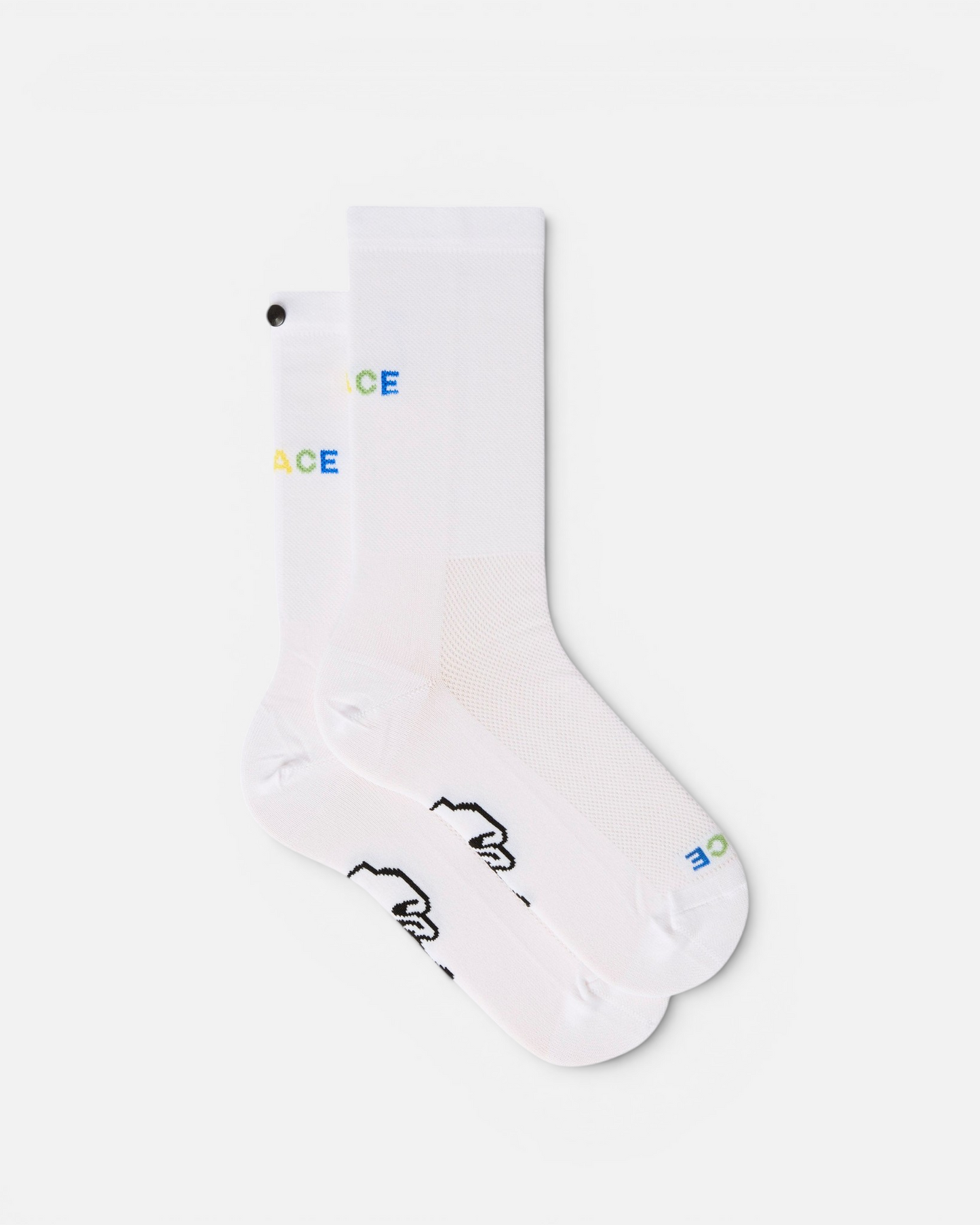 Fingerscrossed Rolling Harmony Socks White