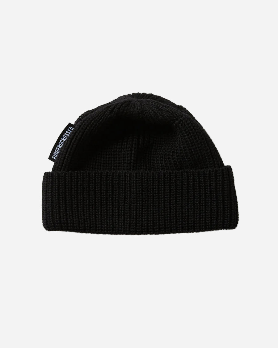Fingerscrossed Merino Beanie Black