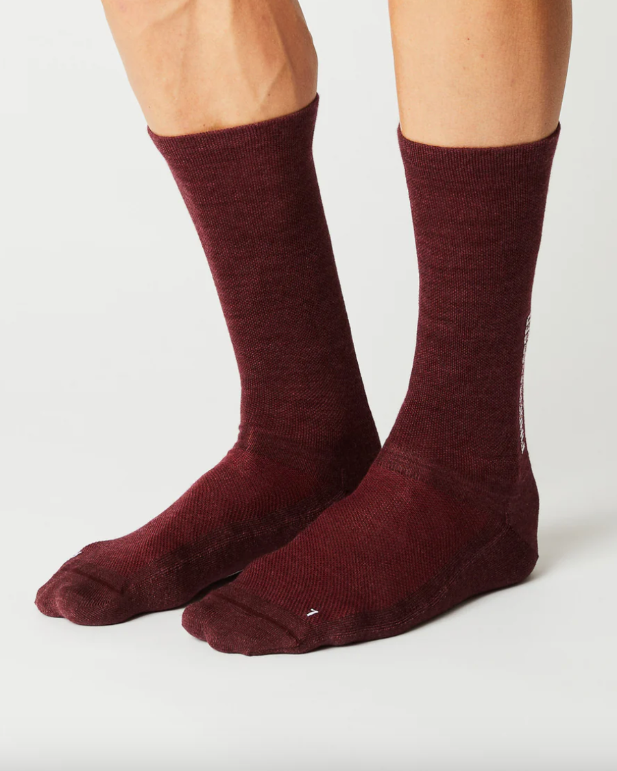 Fingerscrossed Light Merino Silk Socks / Bordeaux - KULT • Cycling Shop & Café