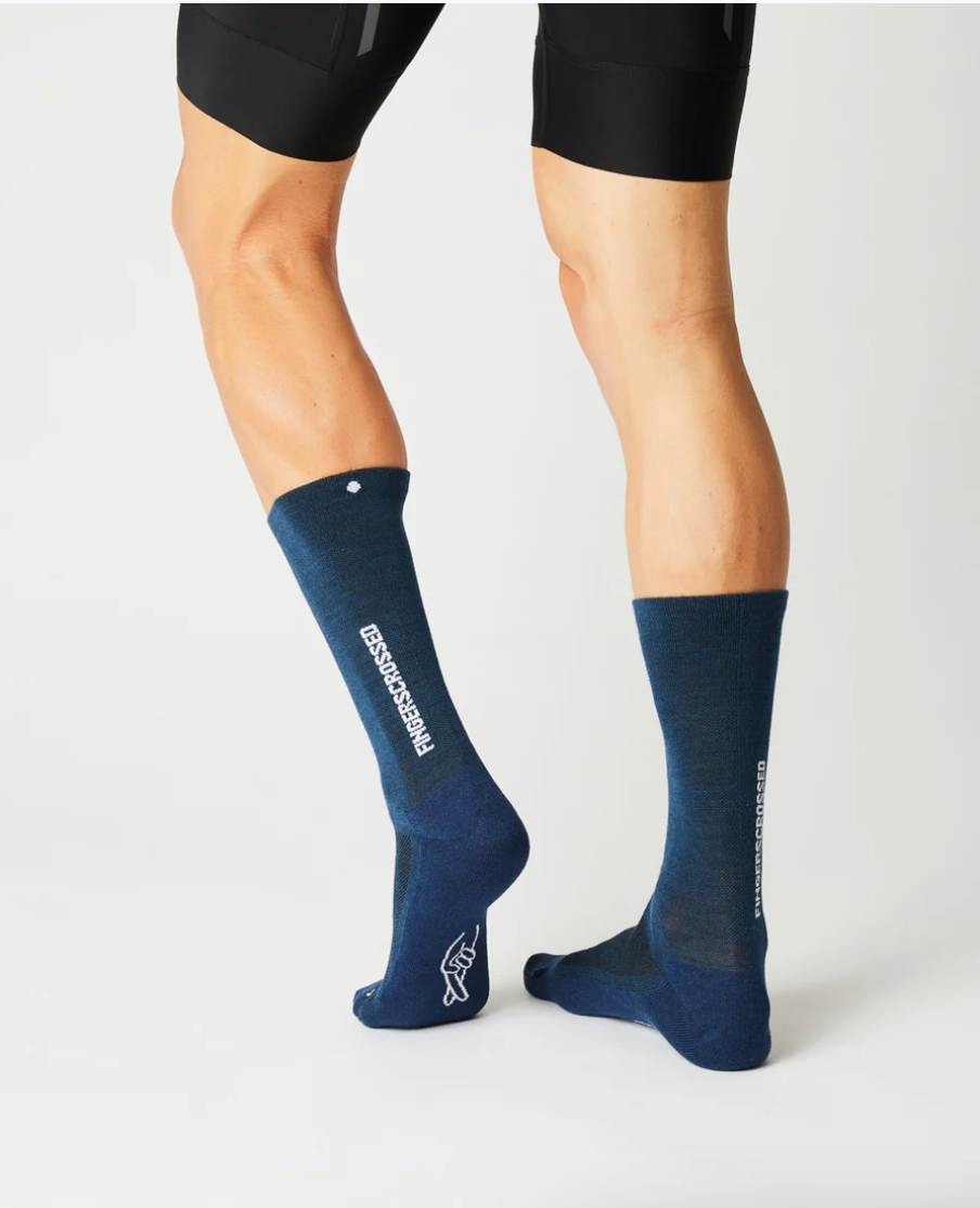 Fingerscrossed Light Merino Silk Socks / Blue - KULT • Cycling Shop & Café