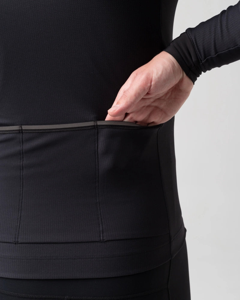 Isadore Debut Winter Long Sleeve Jersey / Black - KULT • Cycling Shop & Café